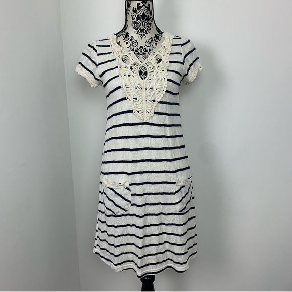 Vitnage 90s Y2K Yumi Striped Knit Dress - Picture 1 of 12